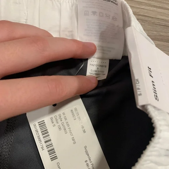 White Mesh Layer Nike Air Jogger Pants Small - Picture 5 of 8
